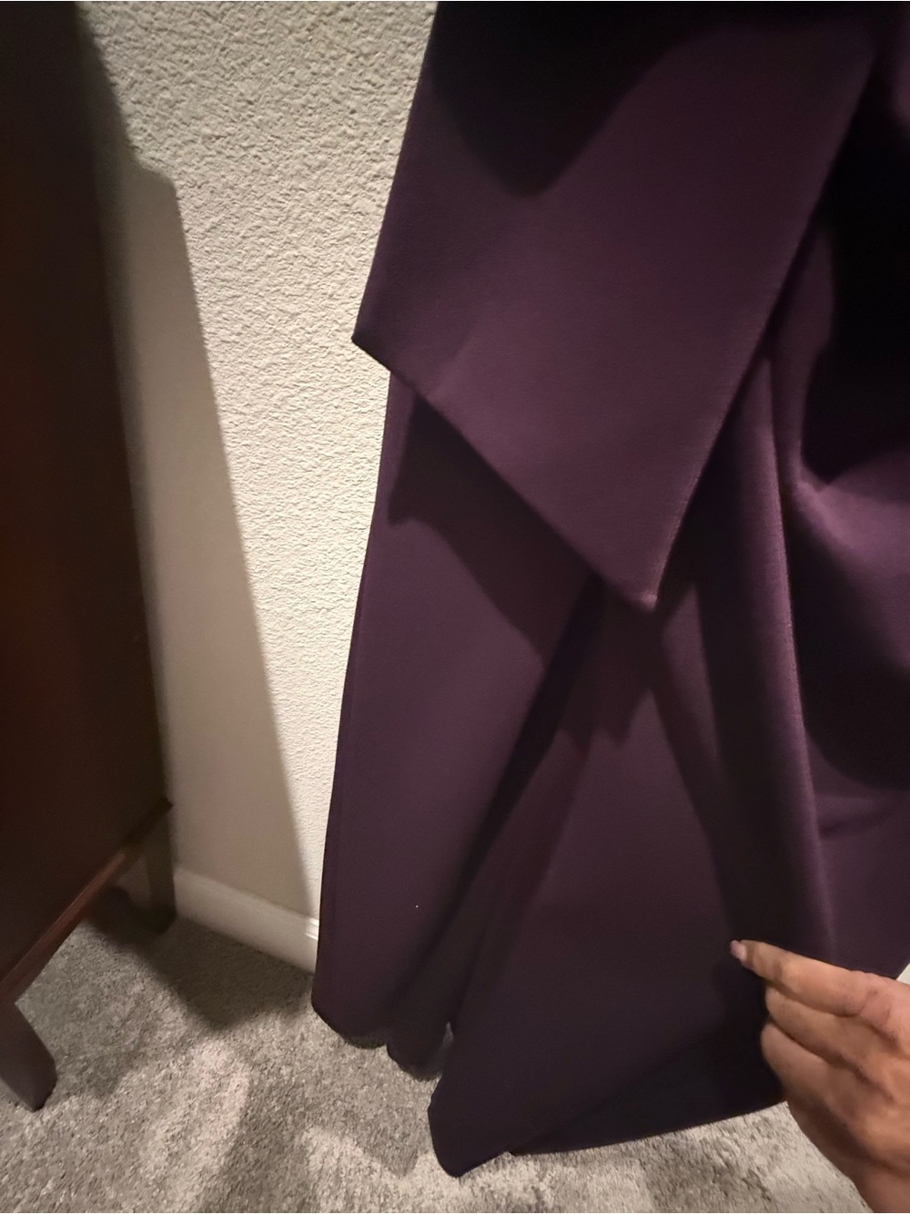 Xscape Off of the Shoulder Plum Evening Gown - Picture 6 of 8